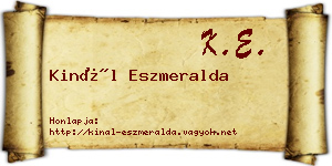 Kinál Eszmeralda névjegykártya